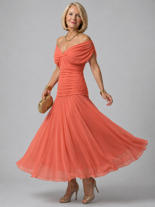 Evelina™ | Elegantes Maxi-Kleid mit Bauch-Optimierung