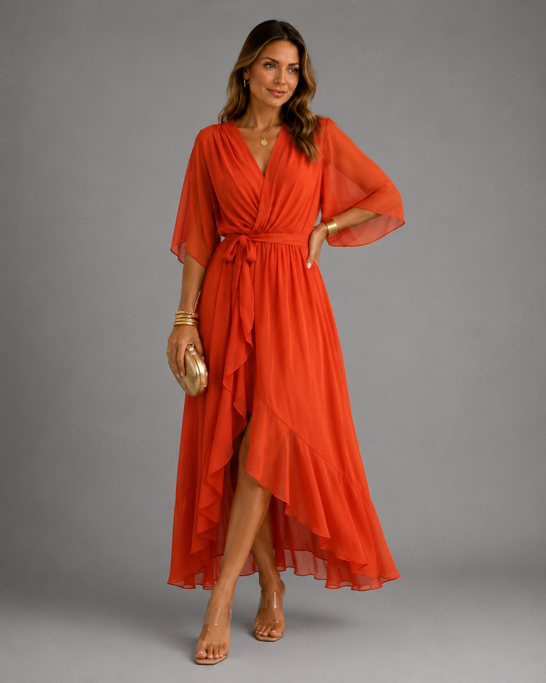 Isabelle™ | Flowy Chiffon Maxi Dress