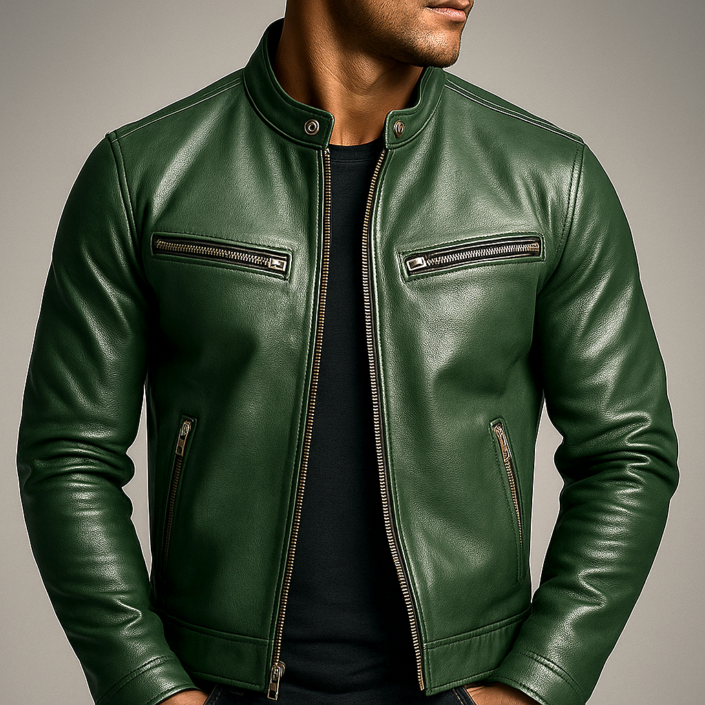 Rafael Retro Leather Jacket