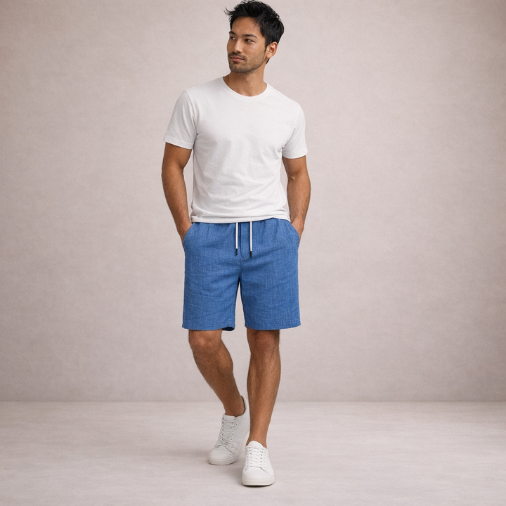 LAURENT MONACO | Herren Leinen-Sommershorts