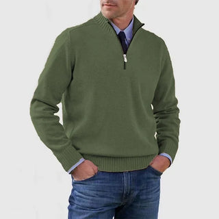 Ben | Stilvoller, warmer Pullover mit halbem Reißverschluss