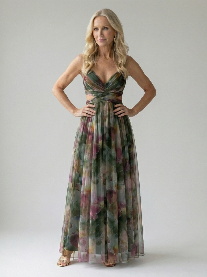 Vivienne™ | Maxikleid mit figurfreundlichem Print