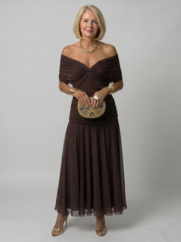 Evelina™ | Elegantes Maxi-Kleid mit Bauch-Optimierung