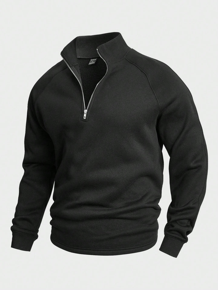 Benno | Halbreißverschluss-Pullover mit kuscheligem Innenfutter