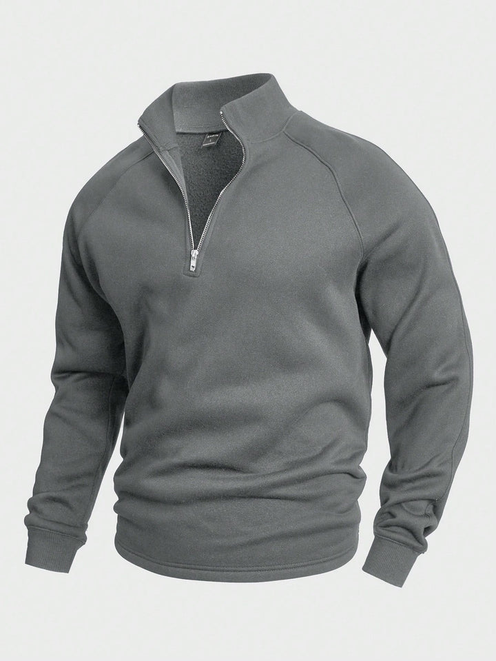 Benno | Halbreißverschluss-Pullover mit kuscheligem Innenfutter
