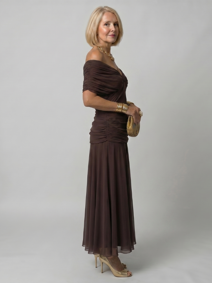 Evelina™ | Elegantes Maxi-Kleid mit Bauch-Optimierung