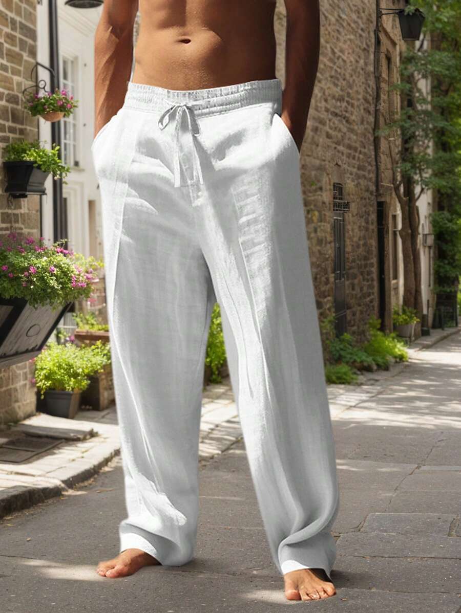 MATHIS | Leichte Leinenhose mit Kordelzug