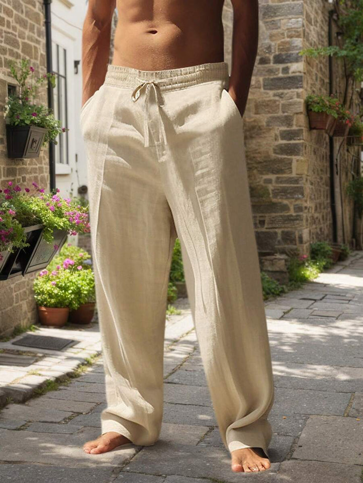 MATHIS | Leichte Leinenhose mit Kordelzug