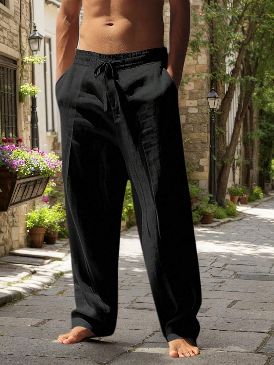 MATHIS | Leichte Leinenhose mit Kordelzug