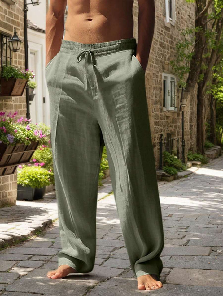 MATHIS | Leichte Leinenhose mit Kordelzug