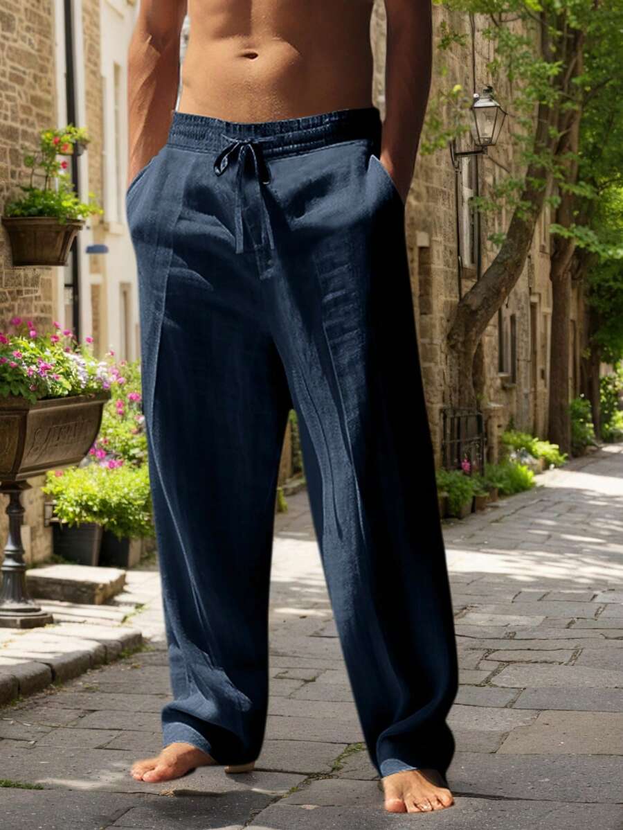 MATHIS | Leichte Leinenhose mit Kordelzug