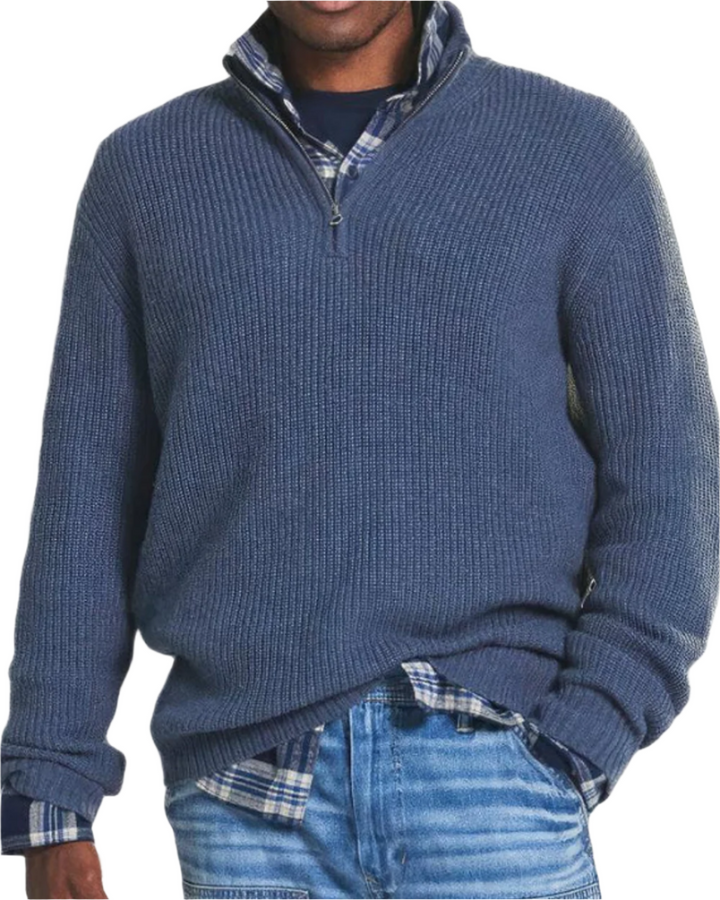 Diego | Sportlicher Strickpullover mit Reißverschluss