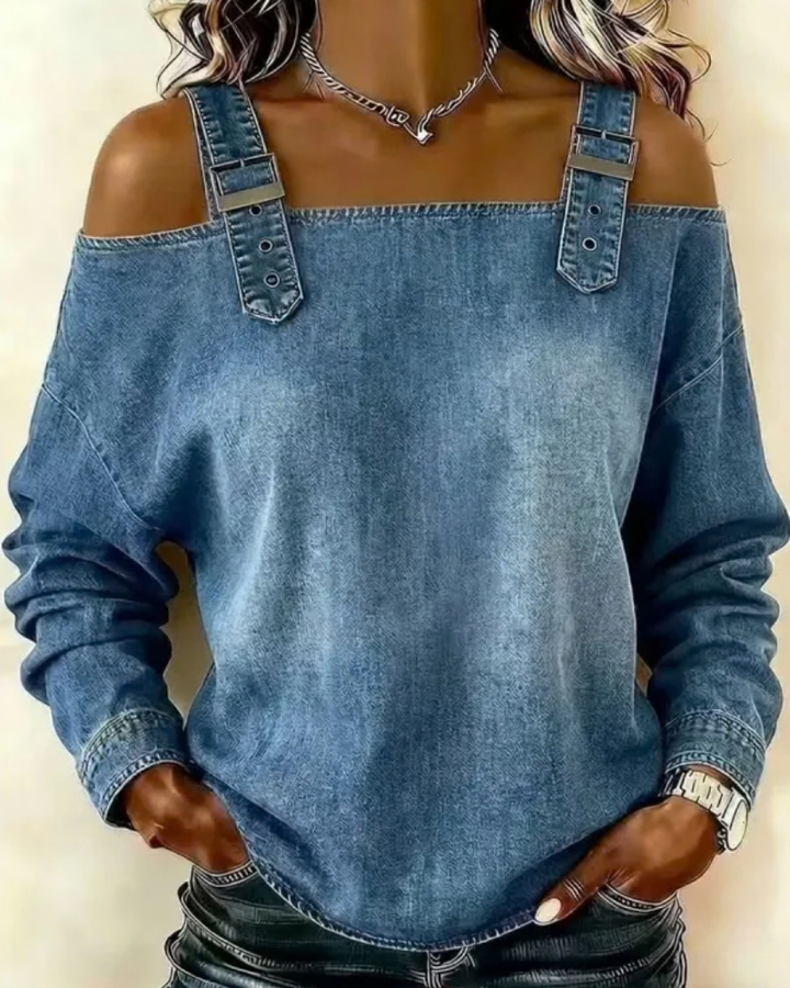Teya™ | Trendiges Denim-Top mit Trägern