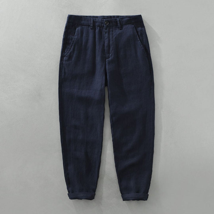 LAURENT MONACO | STRAIGHT LEG LINEN PANTS