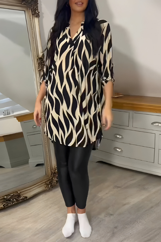 Tessa™ | Elegante Lockere Bluse mit Muster