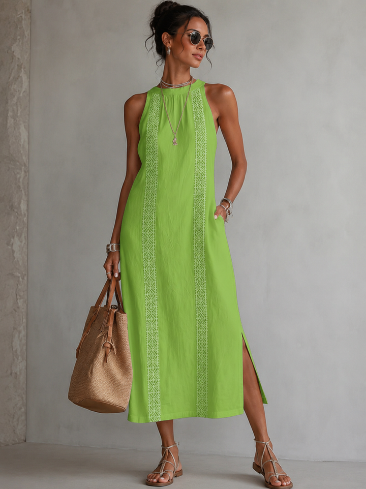 Marit™ | Luftiges, Bauchkaschierendes Besticktes Kleid