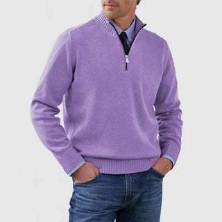 Ben | Stilvoller, warmer Pullover mit halbem Reißverschluss