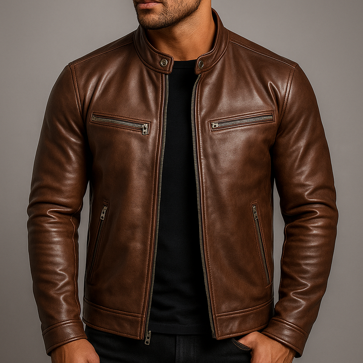 Rafael Retro Leather Jacket