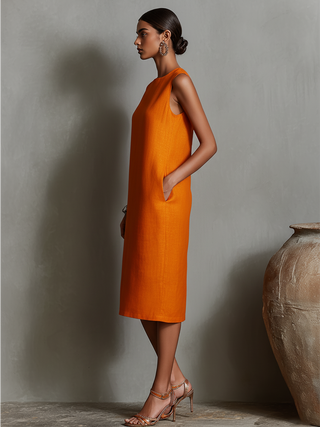 Maureen™ | Midi Kleid mit Taschen für eine figurschmeichelnde Silhouette