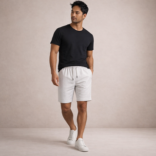 LAURENT MONACO | Herren Leinen-Sommershorts