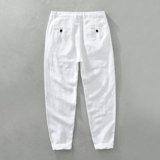 LAURENT MONACO | STRAIGHT LEG LINEN PANTS