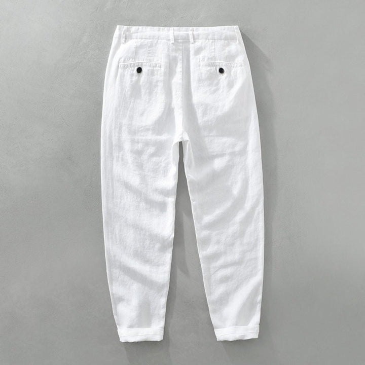 LAURENT MONACO | STRAIGHT LEG LINEN PANTS