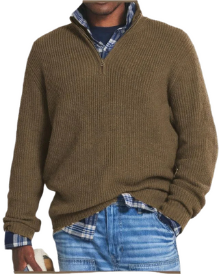 Diego | Sportlicher Strickpullover mit Reißverschluss