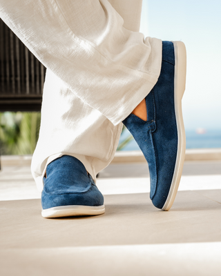 Leder-Suede Mokassins