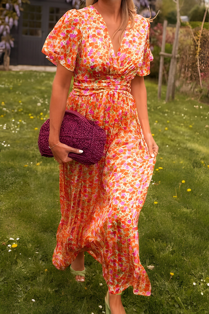 Ava™ | V-Neck Maxi Dress