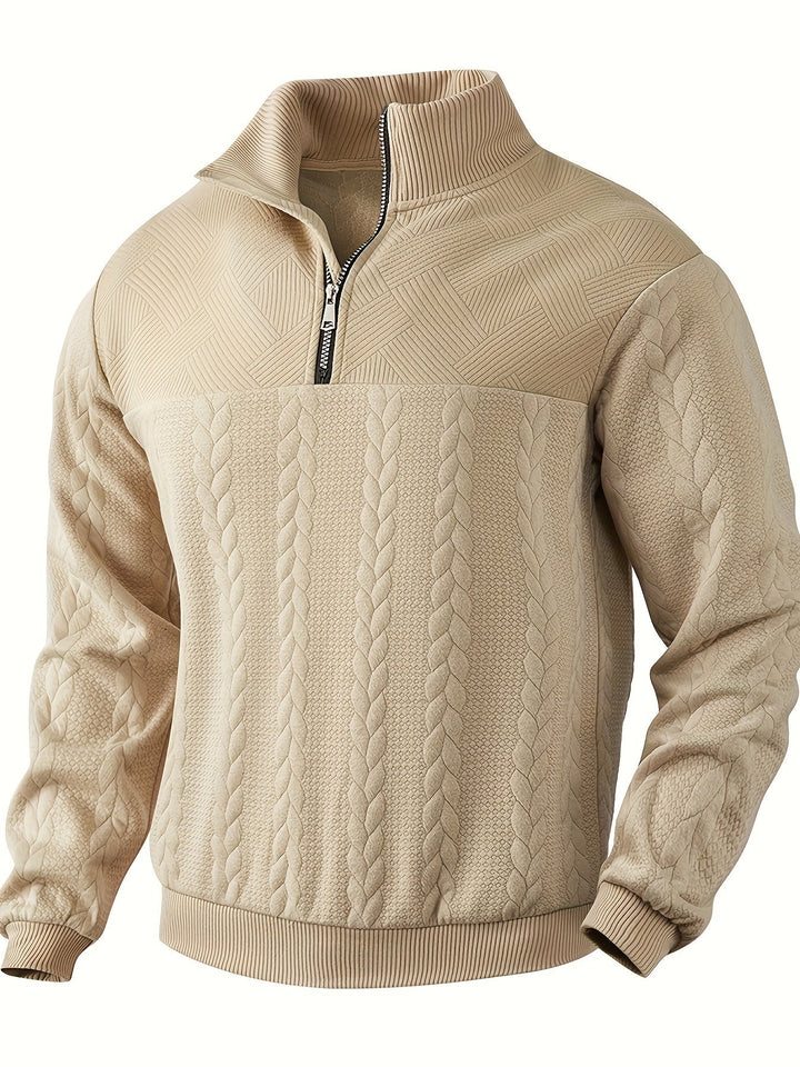 Roman | Stilvoller Vintage-Pullover mit Reißverschluss