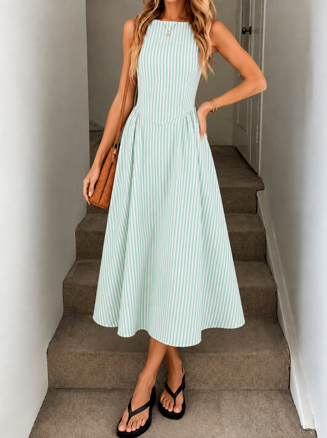 Denise™ | Elegantes Midi-Kleid mit Bauch-Optimierung