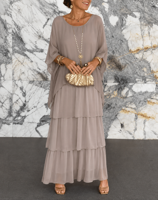 Amélie™ | Elegantes Maxikleid aus Chiffon mit Bauchbedeckung