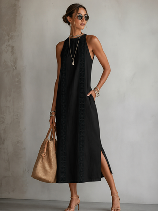 Marit™ | Luftiges, Bauchkaschierendes Besticktes Kleid