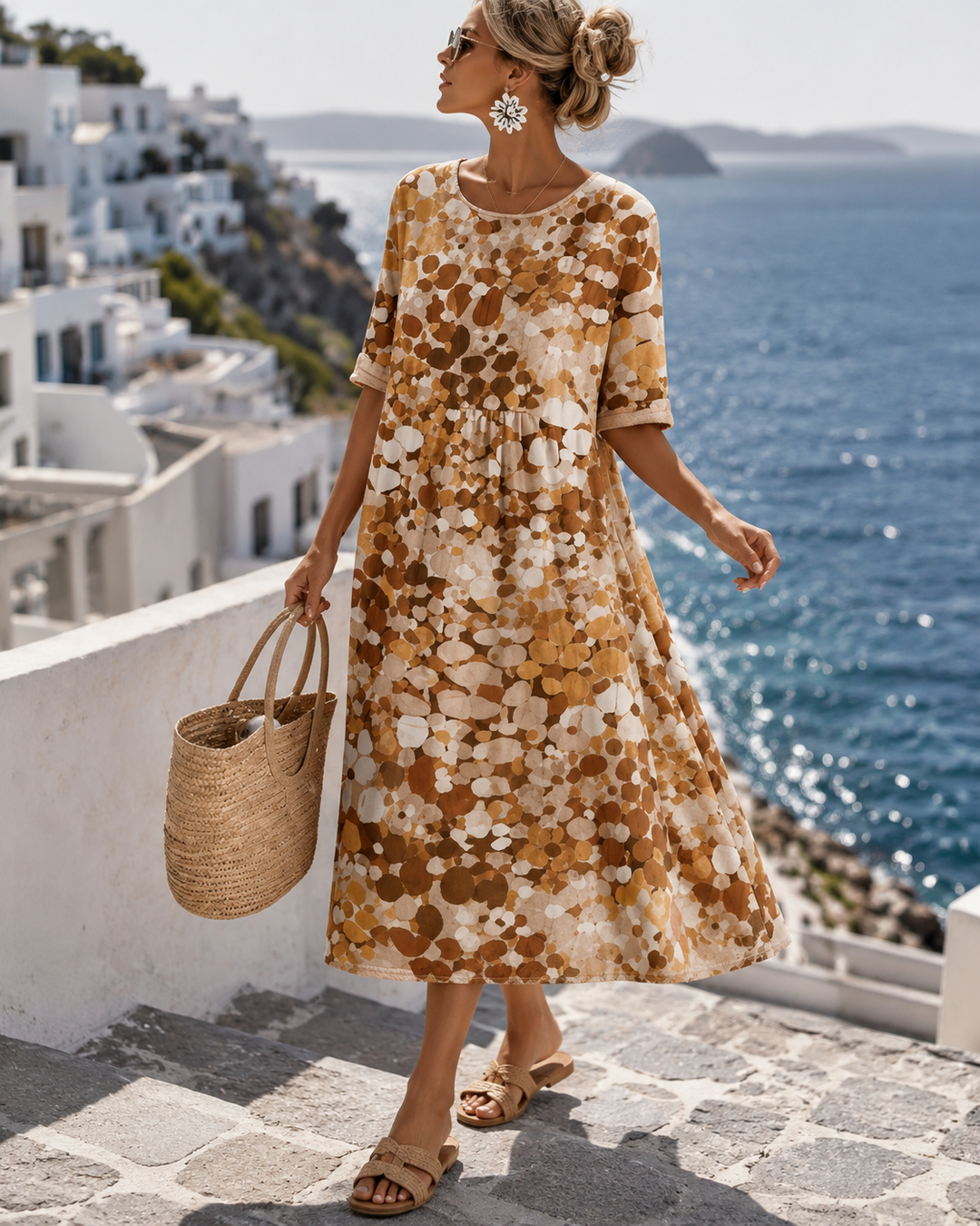 Zara™ | Blumenmuster Sommerkleid mit Bauch-optimierender Passform
