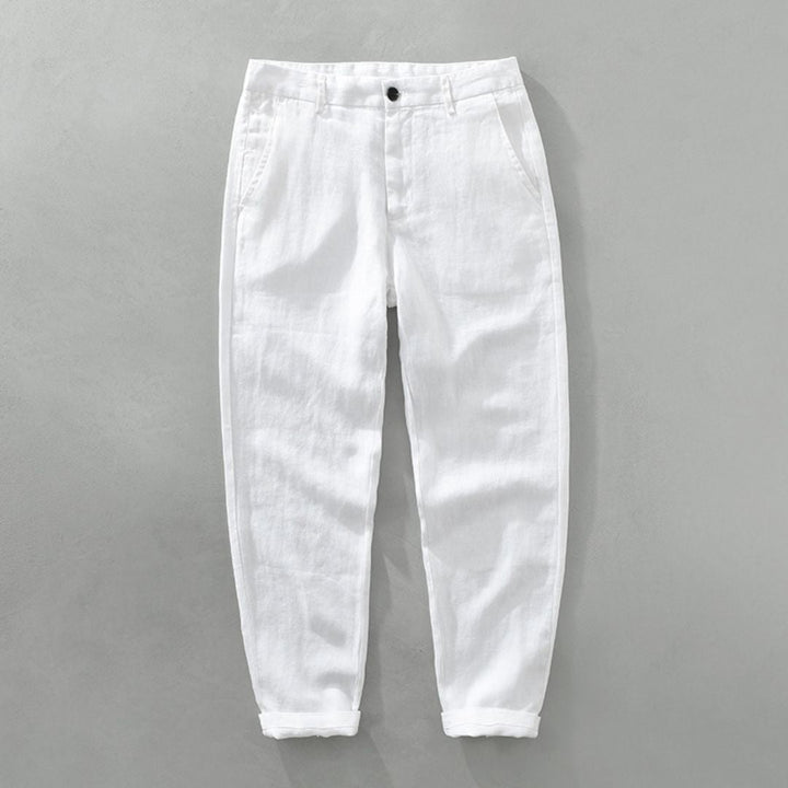 LAURENT MONACO | STRAIGHT LEG LINEN PANTS
