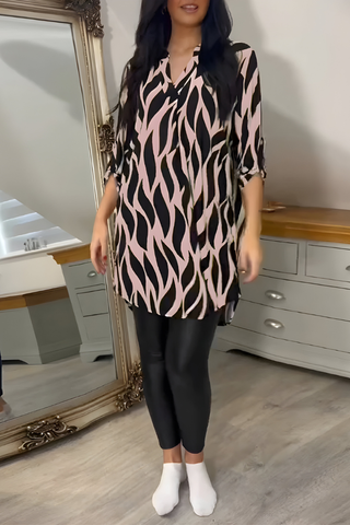Tessa™ | Elegante Lockere Bluse mit Muster