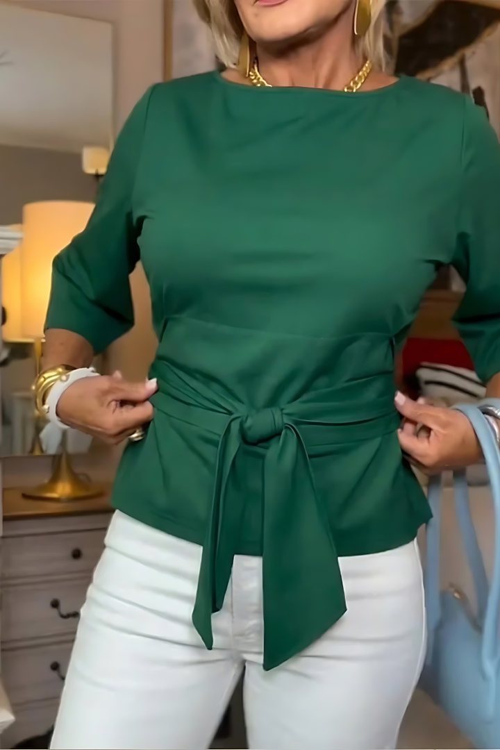 Daria™ | Elegantes Tailliertes Top mit Schleifen (Kaufe 1, Erhalte 1 Gratis)
