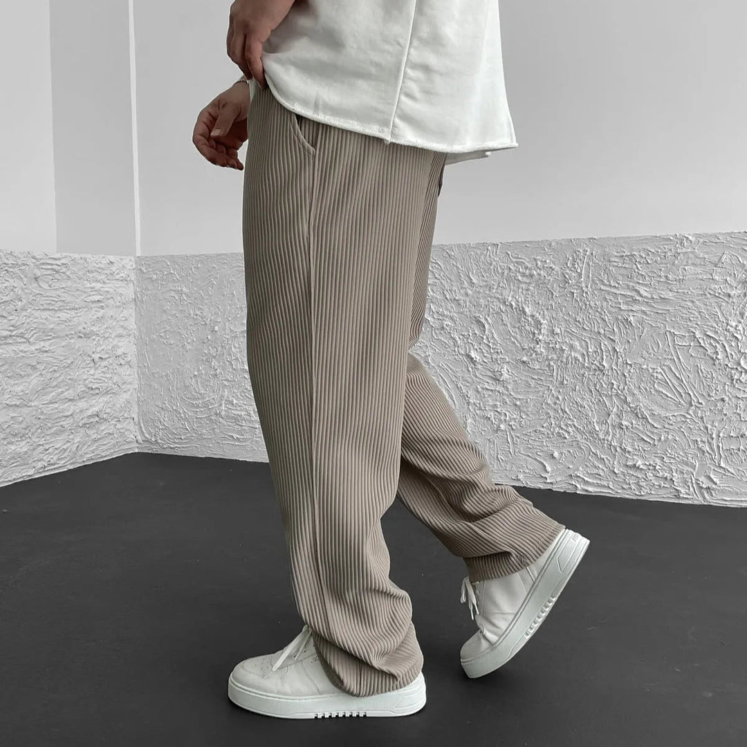 LAURENT MONACO | RIPPED STRIPE PANTS