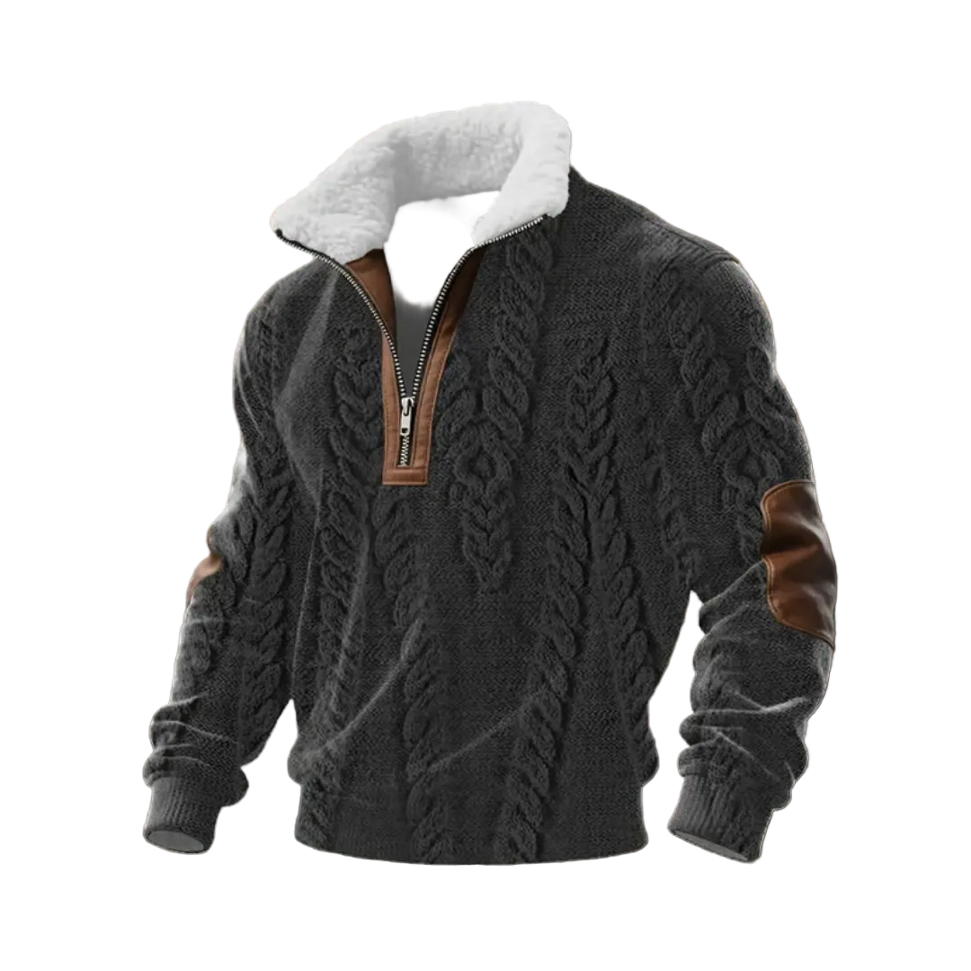 Tobias | ThermoSoft | Fleece Pullover mit Stehkragen