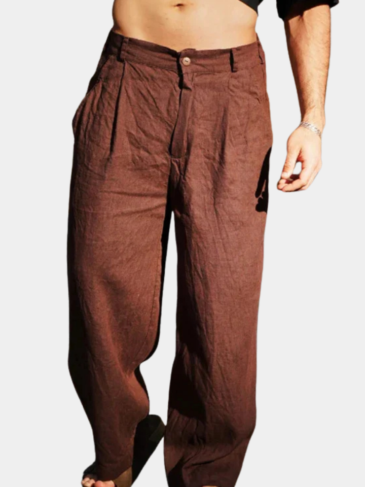 DARIO | Weite Leinenhose