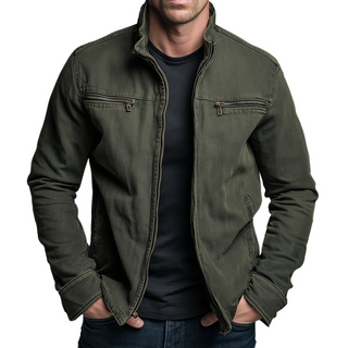 Tristan Retro Baumwoll Zip-Jacke