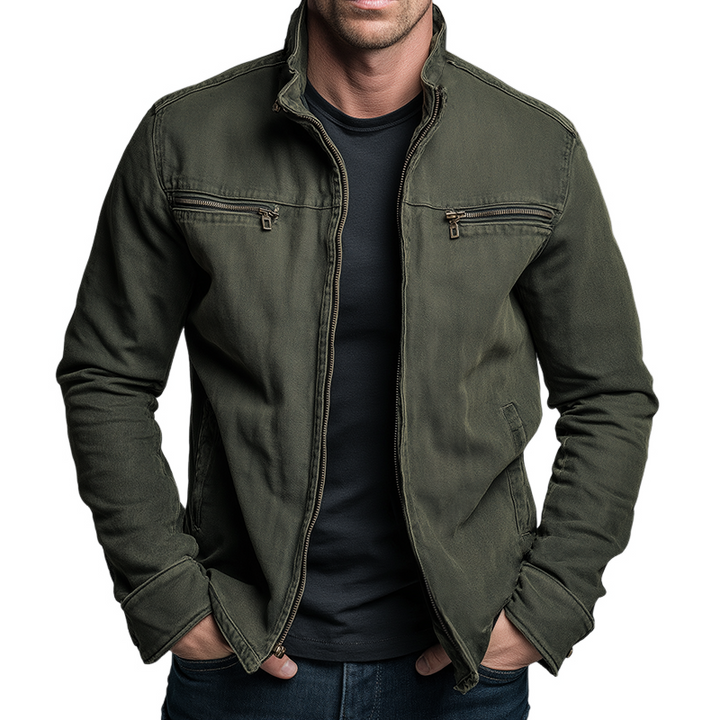 Tristan Retro Baumwoll Zip-Jacke