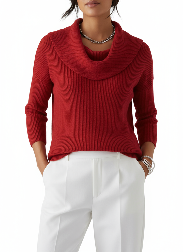 Teresa | Eleganter Cowl Neck Pullover mit mühelosem Stil