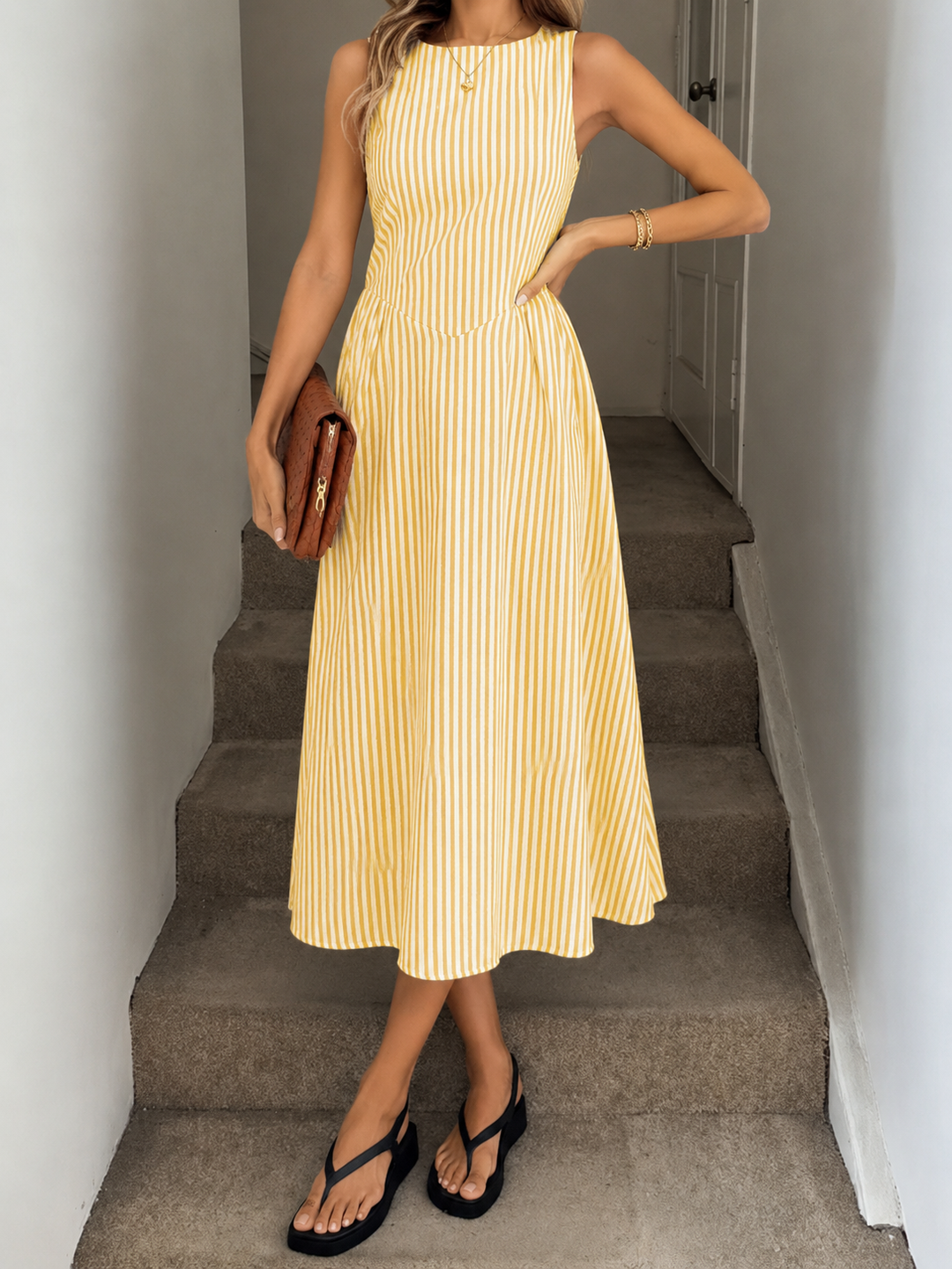 Denise™ | Elegantes Midi-Kleid mit Bauch-Optimierung