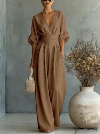 Georgina™ | Stilvoller V-Ausschnitt Jumpsuit