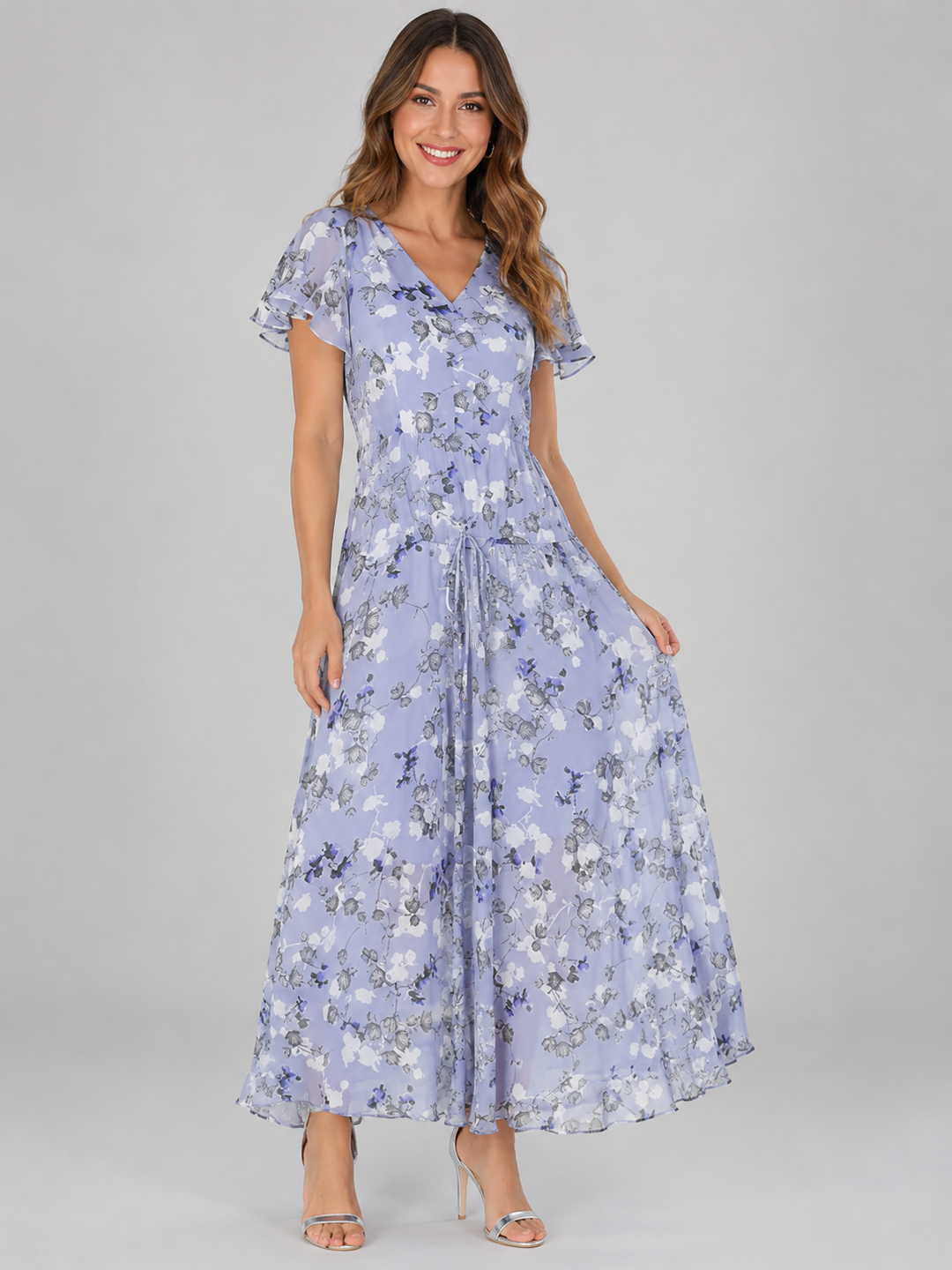 Florine™ | Blumen Maxi Kleid mit Bauch-Optimierung