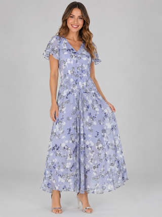 Florine™ | Blumen Maxi Kleid mit Bauch-Optimierung