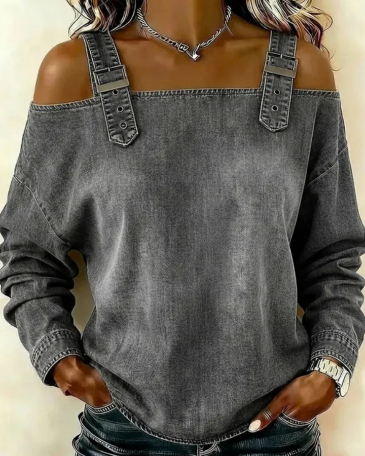 Teya™ | Trendiges Denim-Top mit Trägern