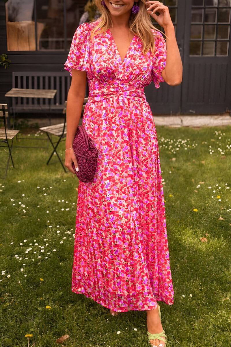 Ava™ | V-Neck Maxi Dress