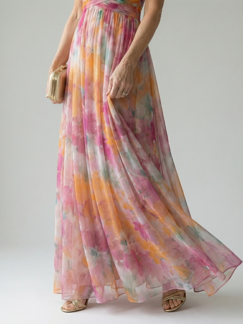 Vivienne™ | Maxikleid mit figurfreundlichem Print